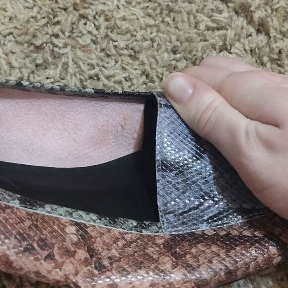 Donald Pliner Women's Deedee 7M Faux Snakeskin Pink/Purple Slip on Loafer Flats - Picture 10 of 12